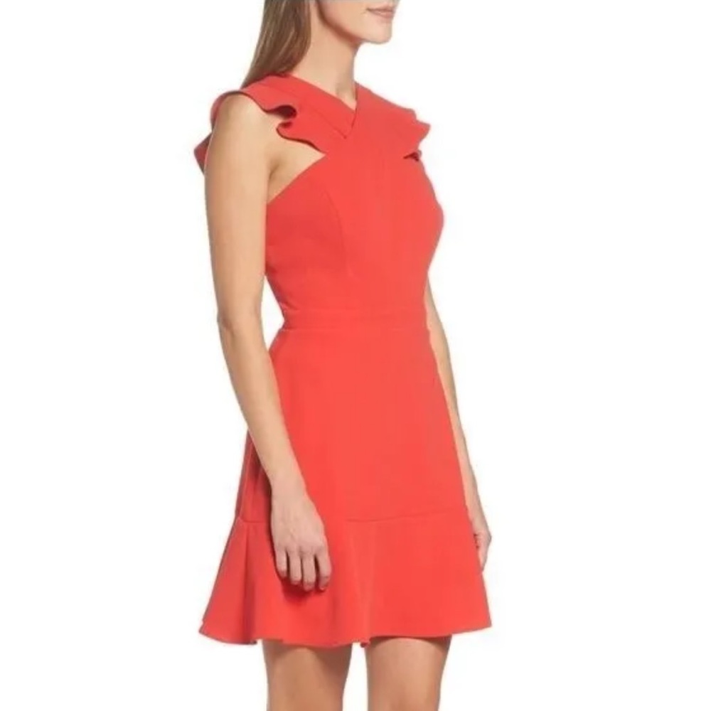 Chelsea28 Cross Front Ruffle Dress - Size M - Picture 2 of 7